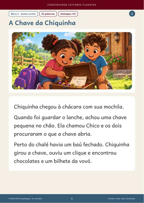 Página de uma história do Nível 2